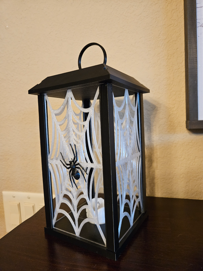 halloween spiderweb lantern remixed by dallasstarsfan household decor 3d print model - Mito3D