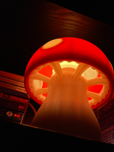 cogumelo luminária base remixado by ocupadosplash casa modelos lampbase lâmpada mesa escrivaninha luz 3d print model - Mito3D