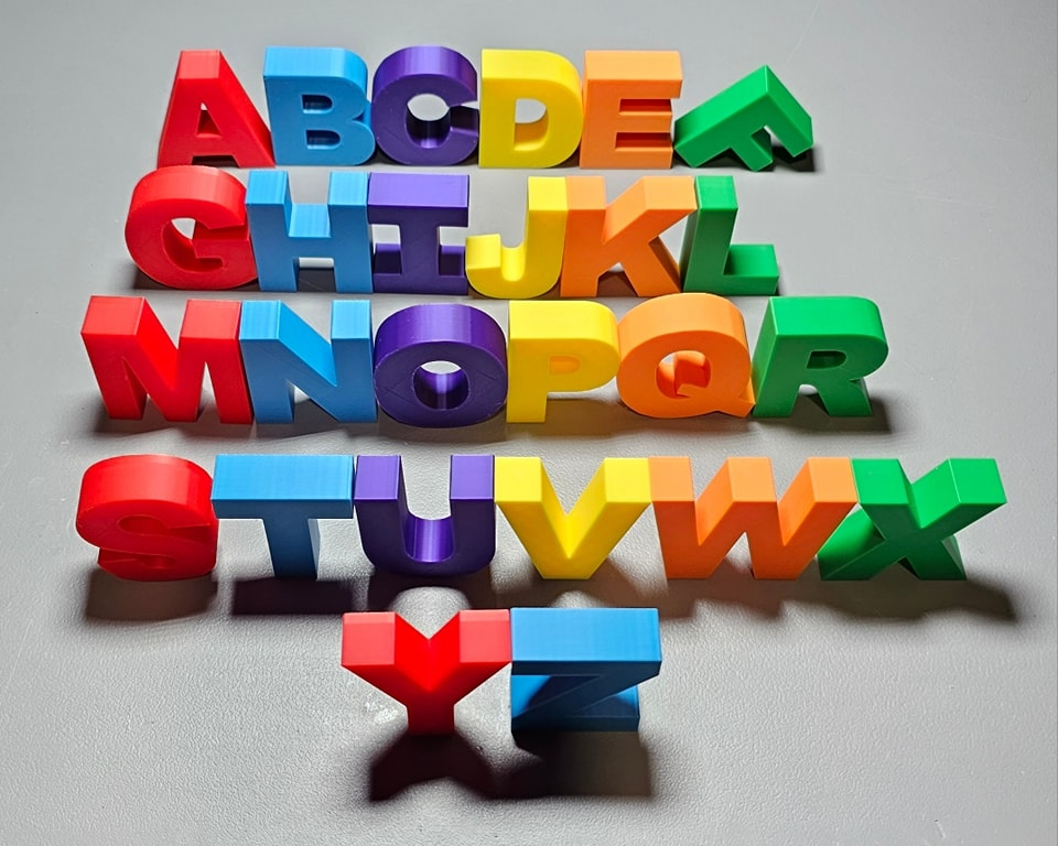 abonnieren blau alphabet by trinkgeldkarte bildung modelle buchstaben lehrreich 3D print model - Mito3D