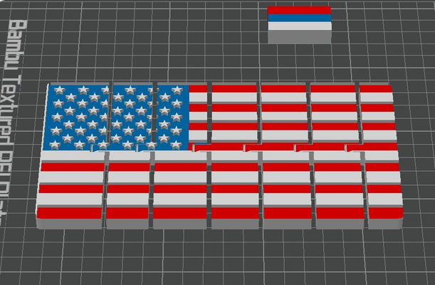 flexi us drapeau by geckogizmo art sculptures souple amérique américain multi couleur 3d print model - Mito3D