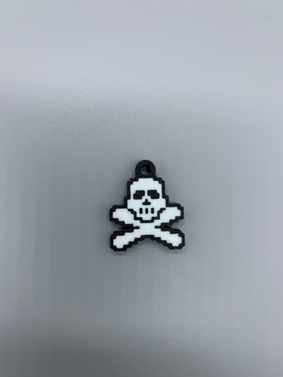 osrs pk skull keychain by shynskiej art signs & logos runescape halloween rs3 ams multicolor accessory 3d print model - Mito3D