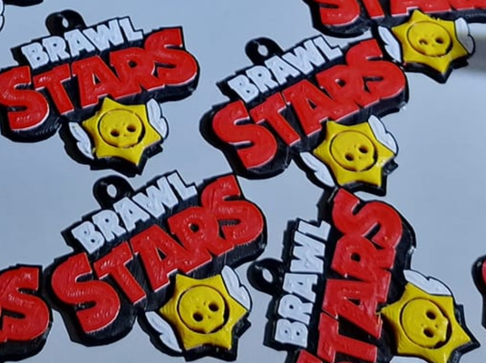 dövüş yıldızlar logo anahtarlık by t schafer oyuncaklar oyunlar karakterler kavga yıldızları 3d print model - Mito3D