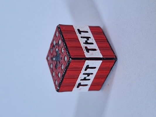 minecraft tnt color by t schafer juguetes juegos caracteres 3d print model - Mito3D