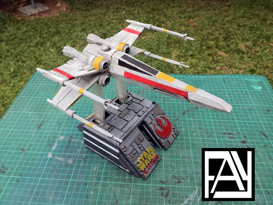 x-wing automata by fay3dlab toys & games xwing motorized starwars 3d print model - Mito3D