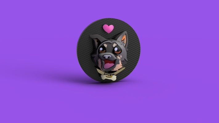 twitch annemunition annedog emote by ryxxi art signs & logos thingiverse 3d print model - Mito3D
