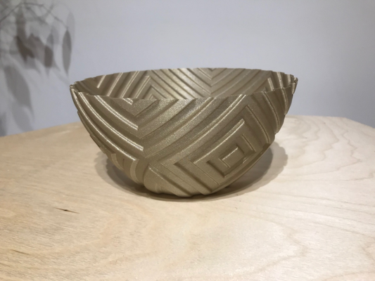 quadrado ondulação tigela by brithawkes casa decoração vaso modo 3d print model - Mito3D