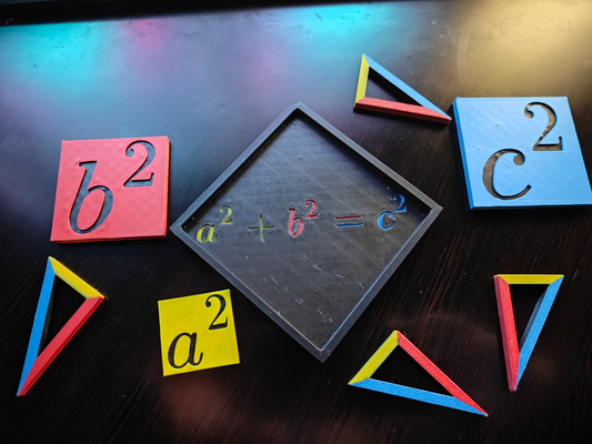 pythagoricien preuve puzzle by baie éducation mathématiques éducatif jouet puzzles jouets 3d print model - Mito3D