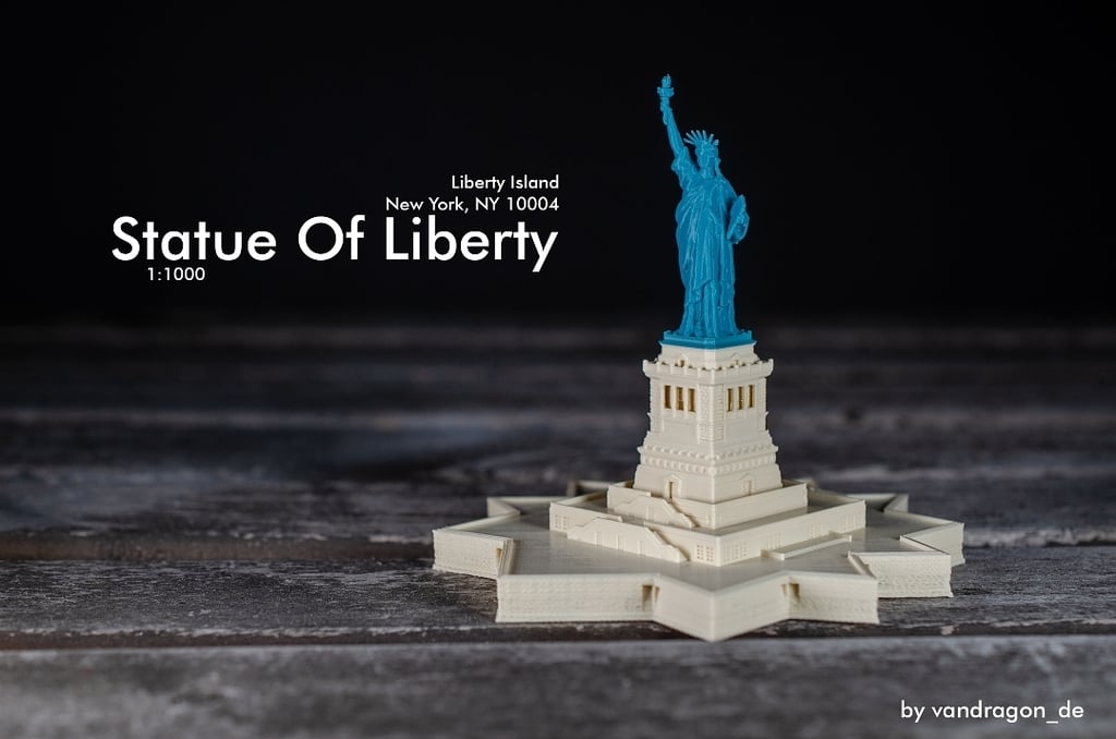 heykel of özgürlük 1 1000 700 by vandragon minyatürler mimari bina mecazi heykelcik hanım dönüm noktası görülecek yer anıt nyc anıtı amerika birleşik devletleri 3D print model - Mito3D