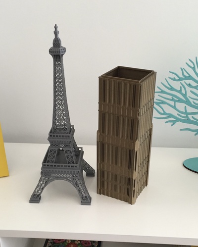 eiffel torre in partes grande huellas dactilares by filar3d miniaturas arquitectura parís 3d print model - Mito3D