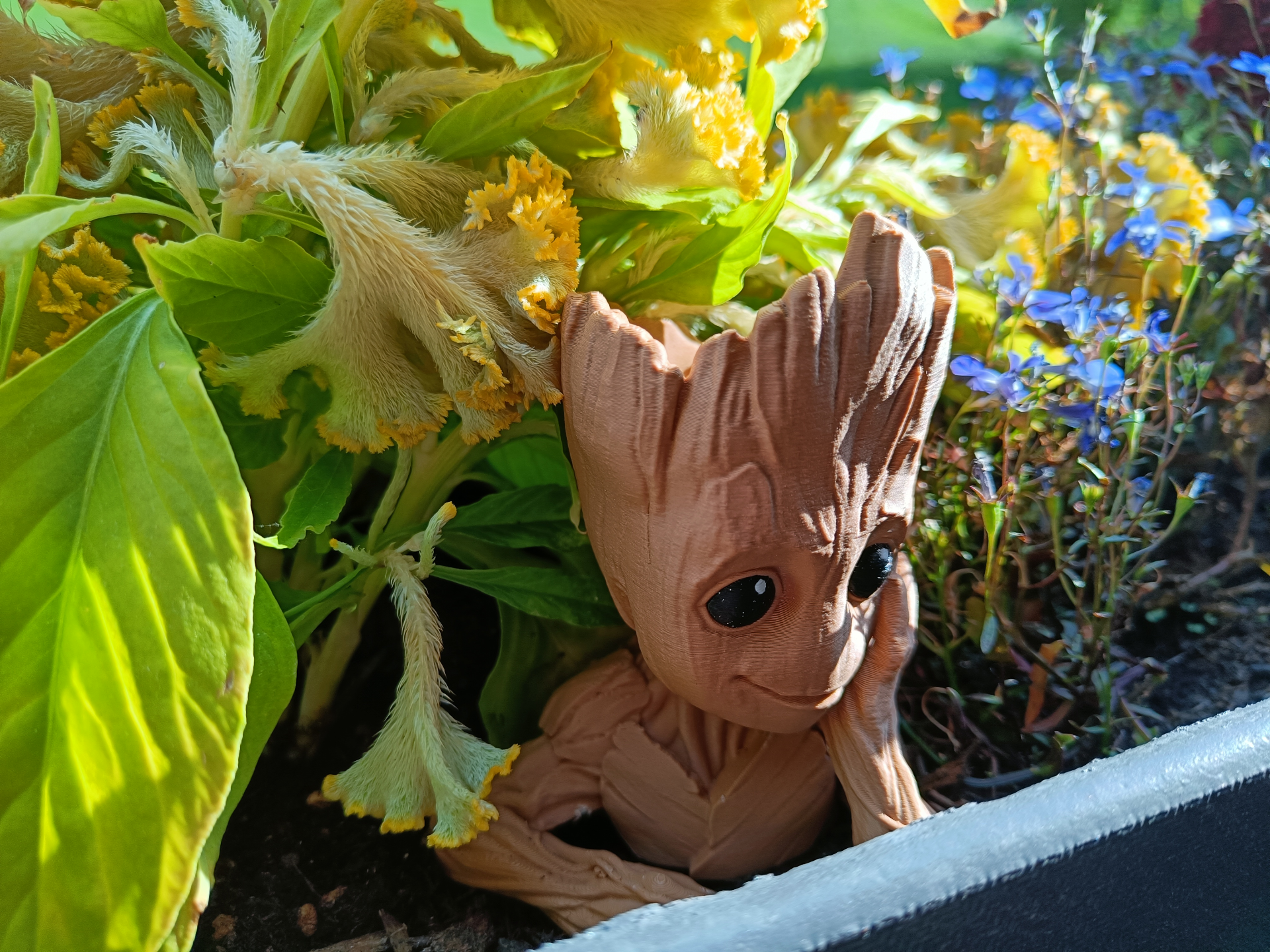 bebê groot panela compartilhado by cabelo arte esculturas galáxia guardião guardiões of multicolorido 3D print model - Mito3D