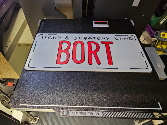 simpsons - bort licence plate by noriwl art signs & logos thesimpsons bart tv 3d print model - Mito3D