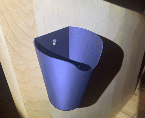 wall mounted trash can container by bartvanitterbeeck household office 3d print model - Mito3D