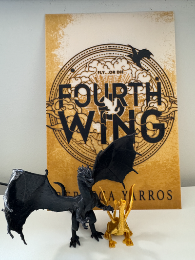 fourth wing book cover - hueforge print lithophane by cyanidesugar art models fourthwing tairn andarna dragons books coverart filament painting gift 3d print model - Mito3D