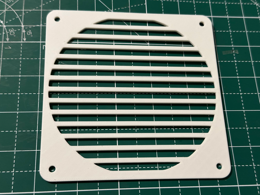 120mm fan grill cover remixed by fyrby additive hobby & diy electronics fancover fangrill 120mmfan 3d print model - Mito3D