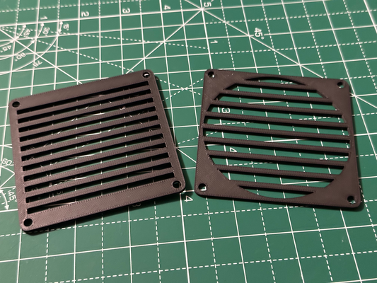 80mm fan griglia copertine remixato by faro additivo passatempo fai elettronica fancover fangrill 80mmfan 3d print model - Mito3D