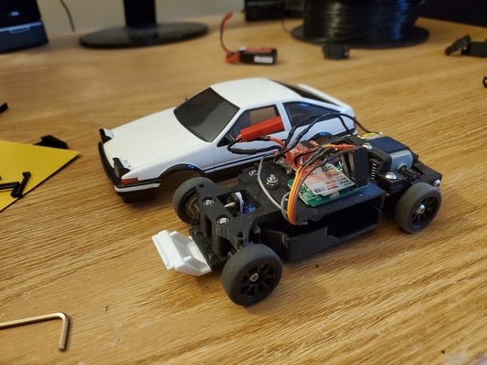 völlig gedruckt 1 28 rc wagen chassis mini kompatibel by alexie hobby diy robotik mini thingiverse radio kontrolle ferngesteuertes auto kyosho miniz 3d print model - Mito3D