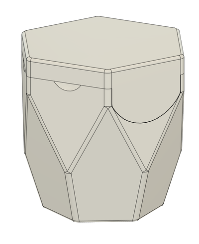 a jar cover by lordofbull household house models polygon container 3d print model - Mito3D
