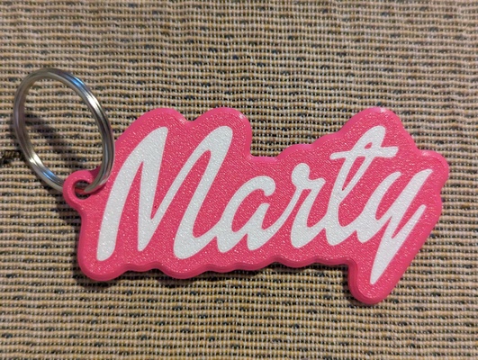 marty keychain - barbie style by z3dartandtech tools gadgets cool pendant 3d print model - Mito3D