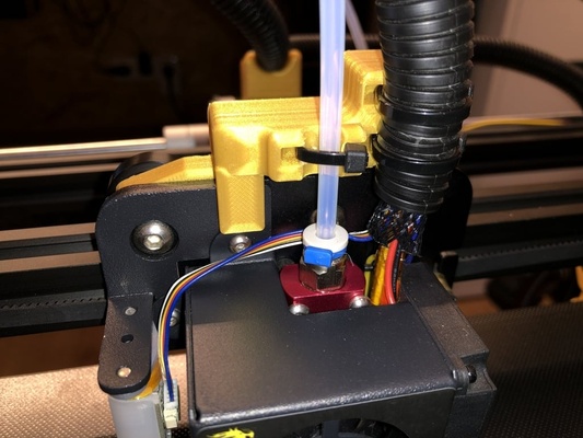 ender 5 hotend support cable holder bl-touch by pakkko 3d printer accessories cableholder cablemanagement ender5plus 3d print model - Mito3D