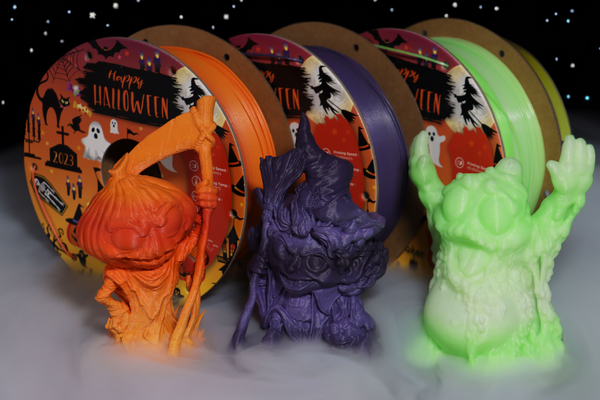polymaker halloween bundle figures 2023 by household decor polyterra witch scare crow monster glow in dark figurine scary ghost 3d print model - Mito3D