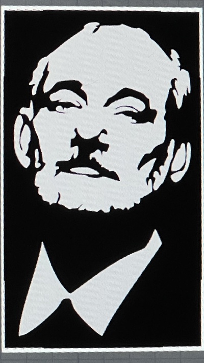 bill murray silhouette by moby2112 art signs & logos 3d print model - Mito3D