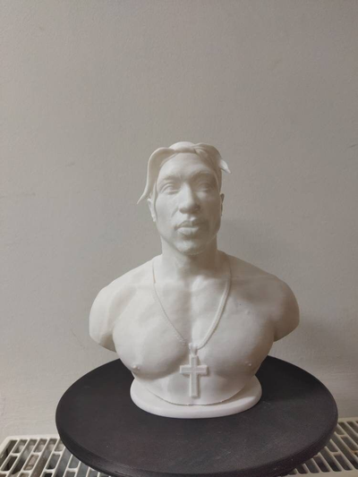 2pac bust by memel magic hobby & diy music 2 pac tupac shakur hip-hop hip hop rap rapper 3d print model - Mito3D