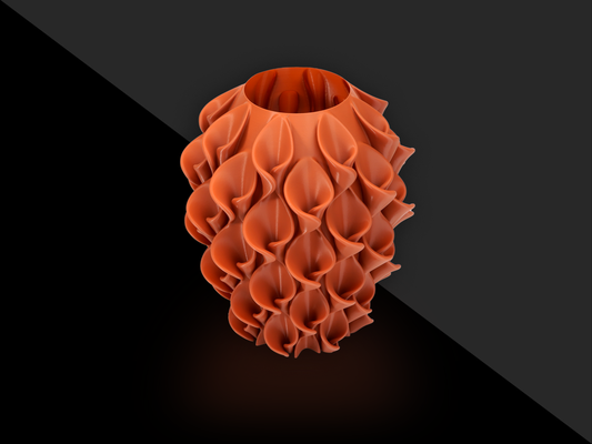 lírio espiral vaso modo by sid ingénuo casa decoração sidnaique 3d print model - Mito3D