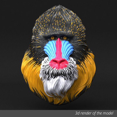 mandril by sid toy sanat heykeller malzeme ams sidnaique 3d print model - Mito3D