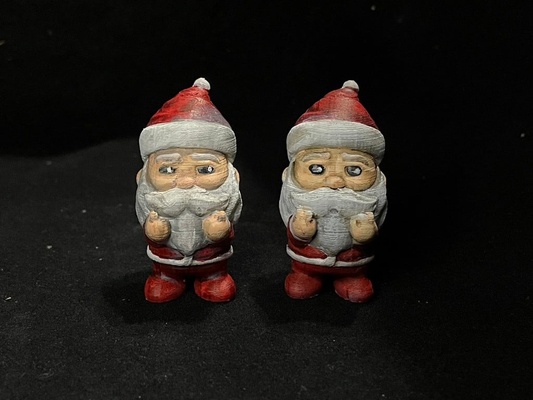 santa claus ho by ngtw kunst skulpturen weihnachten geste liebe fröhliche unterstützung weihnachtsmann daumen 3d print model - Mito3D