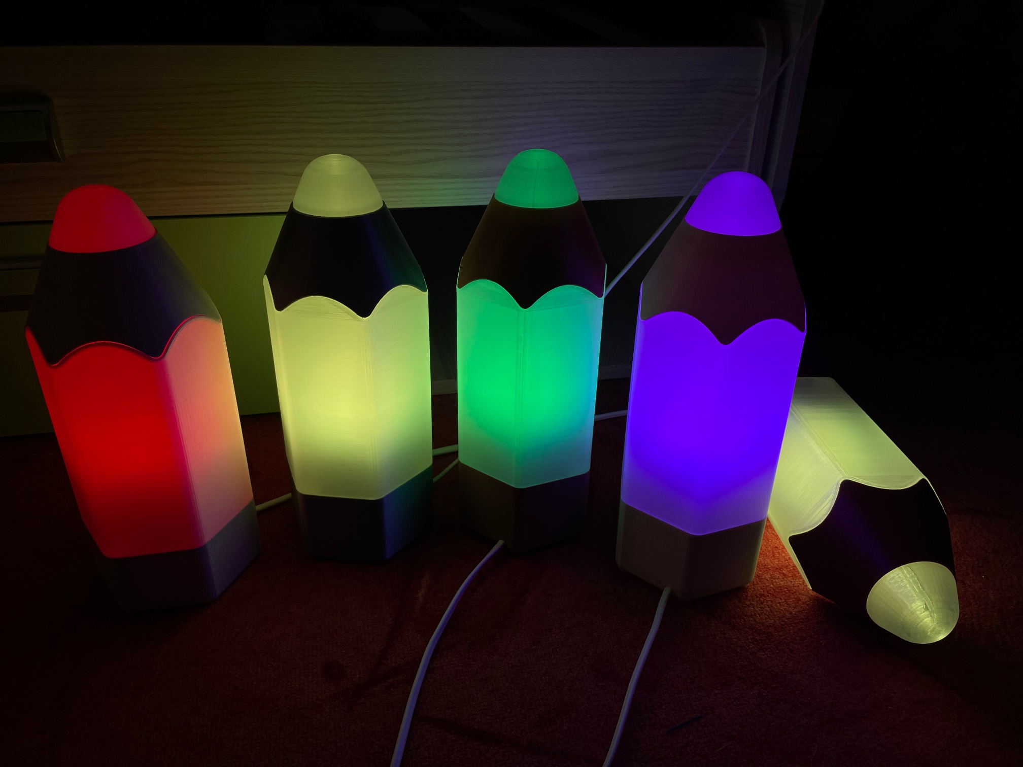 colorful pencil lamp by rostap household house models 3D print model - Mito3D