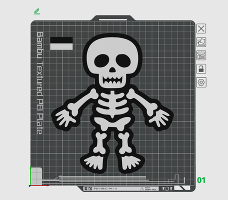halloween skelett by rockman kunst 2d 2023 dekor 3d print model - Mito3D