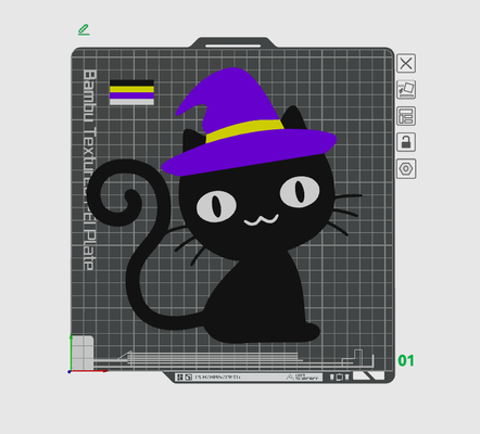 cadılar bayramı kedi yavrusu by rockçı sanat 2d 2023 dekor 3d print model - Mito3D