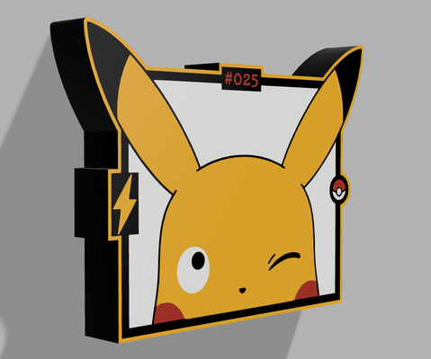 lampe guidato pokemon pikachu ams mmu by ch tis creatori domestico arredamento decorazione ledstrip pika polemon 3d print model - Mito3D