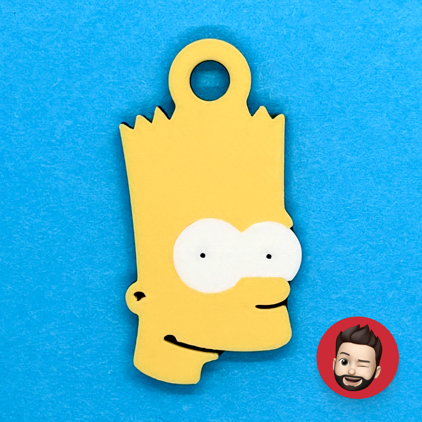 simpsons bart llavero by nicodeimos arte moneda insignias gracioso dibujos animados serie llave cadena cadenas llaveros anillo anillos oído orejas arete pendientes imán imanes 3D print model - Mito3D