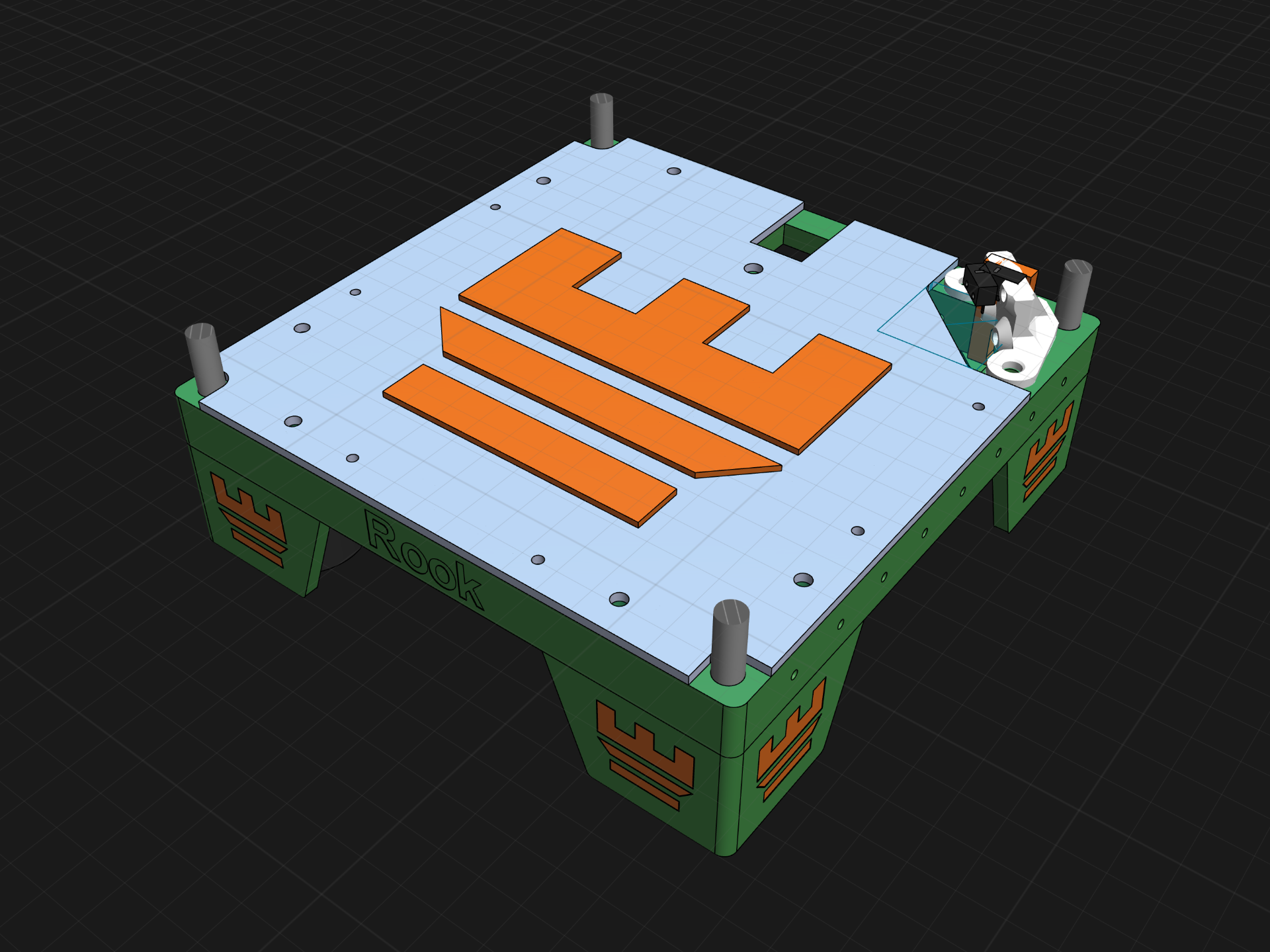 plate rook mk11 cutout creality-style z-endstop remixed by oliverfkt 3d printer parts rookmk1 rolohaun z endstop kanrog 3D print model - Mito3D