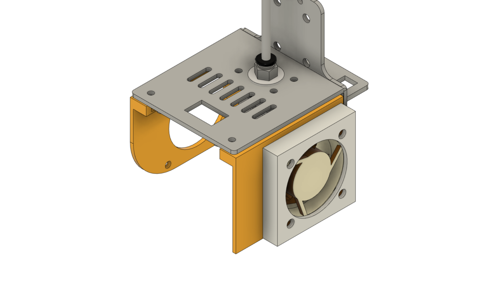 anycubic i3 mega hotend - fan 20x40 by scigola 3d printer parts support thingiverse anycubici3mega bulkhead supporto paratia 3D print model - Mito3D