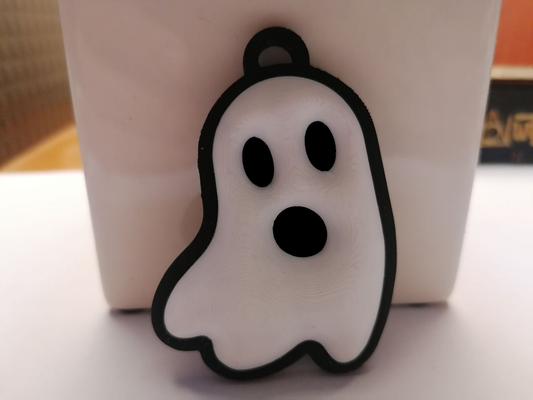 fantasma portachiavi pendente by camillabertrand domestico festività halloween 3d print model - Mito3D