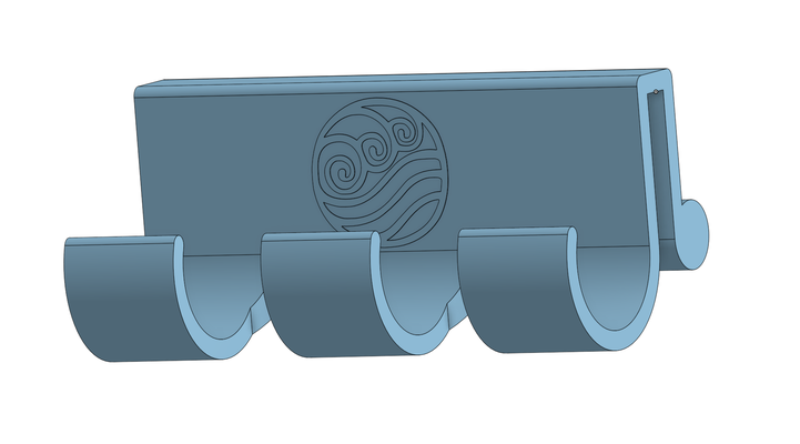 duş kanca su kabile logo by roket ağacı ev halkı modeller avatar son hava bükücü 3d print model - Mito3D