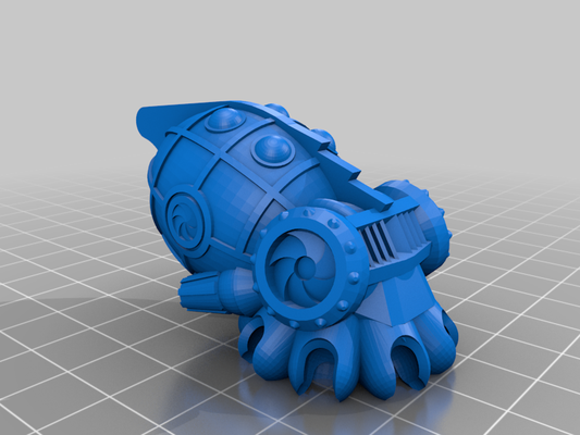 steam punk body tentacle ends magnet pockets remixed by techgundam toys & games octopus 3d print model - Mito3D