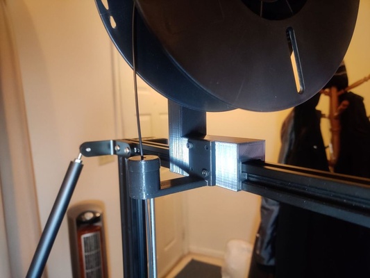 filamento filtro lubrificador anexo cr 10s monte carretel suporte rolamentos remixado by techgundam 3d impressora acessórios 3d print model - Mito3D