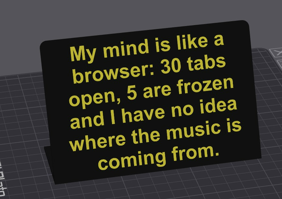 mente browser by sunau1 arte 2d 3d print model - Mito3D