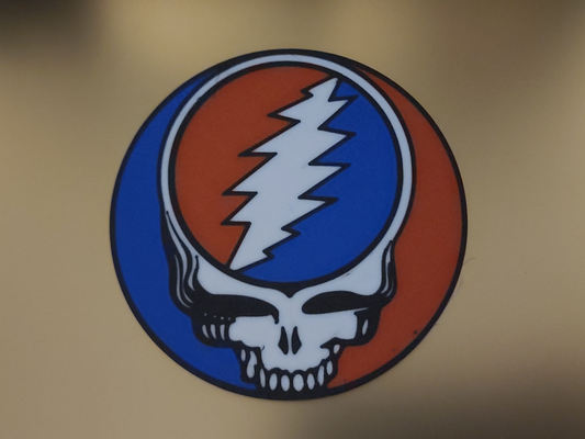 steal face coaster by imagine-reality household house models coasterdrink drink drinkcoaster rock gratefuldead jamband thedead coasters dead grateful 3d print model - Mito3D