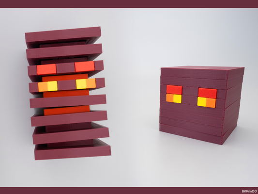 minecraft magma cubo articulado dobrável multi color by bkprint3d brinquedos jogos 3d print model - Mito3D