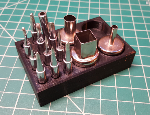 solder tips hot air nozzle holder by jdireen tools organizers 3d print model - Mito3D