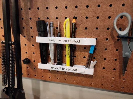 pegboard pencil rack by jdireen tools organizers pencilholder 3d print model - Mito3D