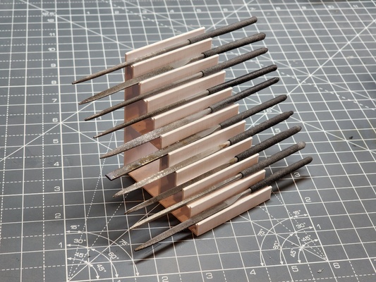 needle file stairs by jdireen tools organizers needlefile needlefileholder 3d print model - Mito3D
