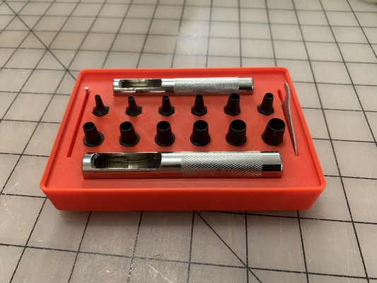 tandy punch set holder gridfinity by parksddd tools organizers leatherworking 3d print model - Mito3D