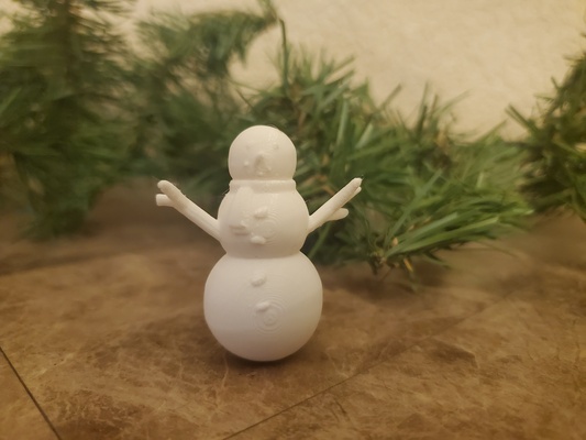 boneco neve cachecol plano remixado by desert3dprinting casa festividades natal inverno lucas campos 3d print model - Mito3D