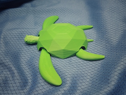 flexi mar tartaruga by jamestheprinter brinquedos jogos articulado tartarugas marinha articular 3d print model - Mito3D
