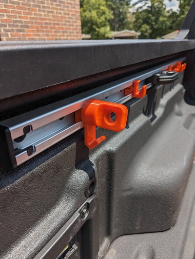 ford bed track tie hook by smittyrn hobby & diy vehicles fordf150 fordranger fordmaverick fordtruck 3d print model - Mito3D